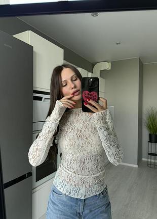 ⭐️  гипюровый лонгслив 5