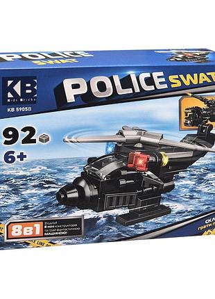 Детский конструктор police swat kb 5905b пластик, 92 детали