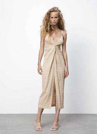 Сарафан міді на бретельках zara