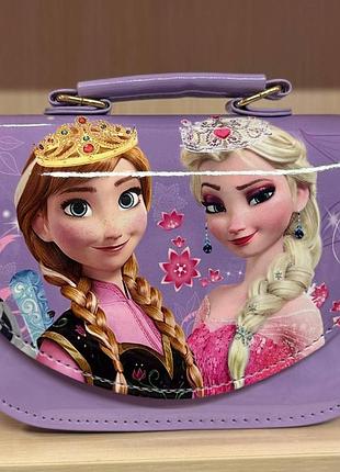 Дитяча сумочка frozen для дівчинки фіолетова через плече 17×13×6 см