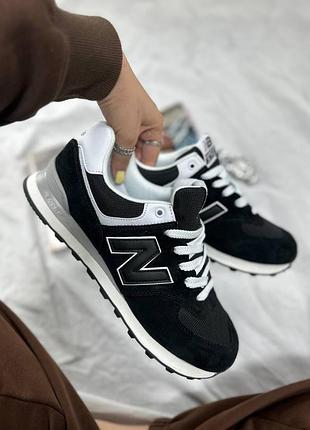Мужские кроссовки new balance 574 black white