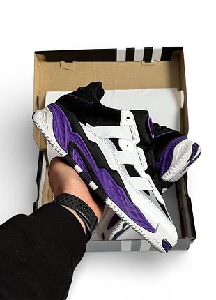 Кросівки чоловічі adidas niteball white black violet
