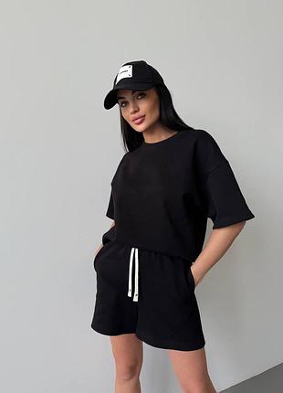 Костюм футболка свободного кроя и шорты мод 781