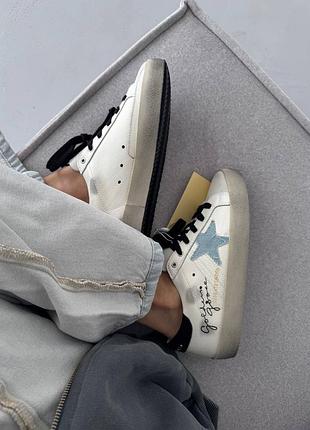 Жіночі кеди golden goose | ggdb ltd edition | white / blue denim