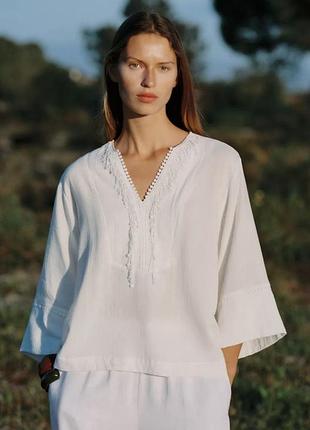 Біла сорочка блуза zara