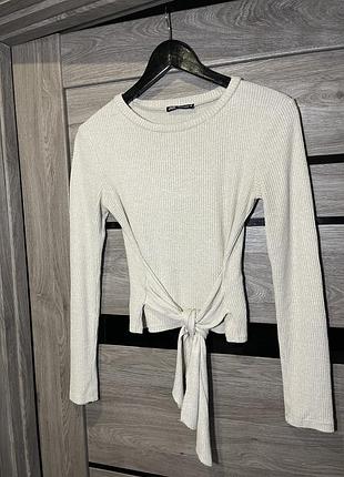 Лонгслив с завязками zara