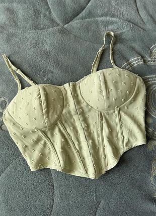 Корсет топ на гачках корсетний топ бюстьє корсаж zara cider