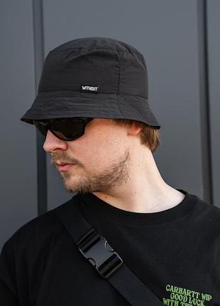 Чоловіча панамка чорна з плащівки
