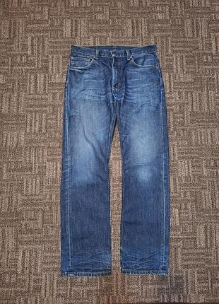 Винтажные джинсы levi's 505 regular straight blue (w32 l32) оригинал 100% хлопок