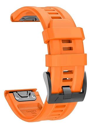 Силиконовый ремешок для часов garmin fenix, forerunner - quickfit 22 мм, orange
