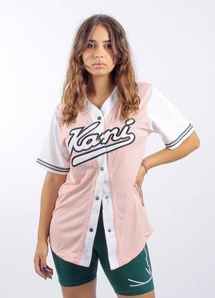 Jersey karl kani varsity baseball rose white