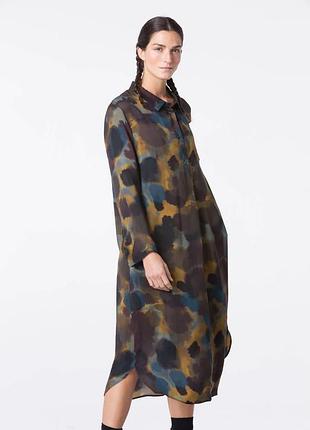 Оригінальна сукня сорочка oska®dress 411 printed pure cupro