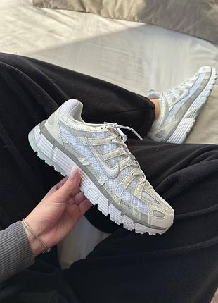 Жіночі білі кросівки nike p-6000 white