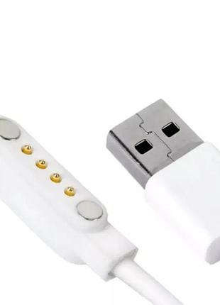 Магнитный usb кабель для умных часов no.1 d6 50 см. белый