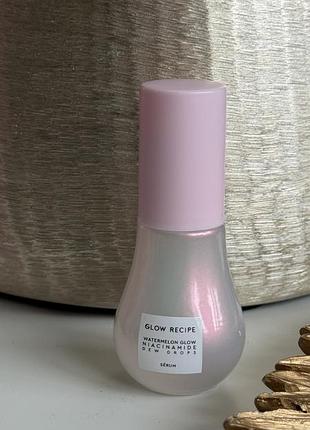 Сироватка з ніацинамідом для здорової та сяючої шкіри glow recipe watermelon glow niacinamide dew drops serum