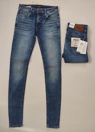 Мужские узкие стрейчевые джинсы skinny на высоком парне w29/l34 aкция