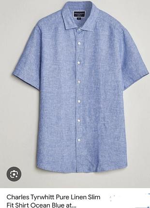 Рубашка мужская льняная charles tyrwhitt р. 3xl