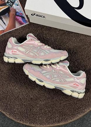 Кросівки asics gel-nyc • white/pink