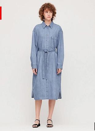 Фірмова міді сукня сорочка uniqlo u