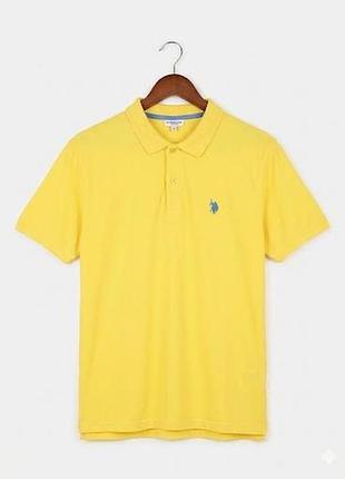 Футболка поло u.s. polo assn оригінал 3xl жовта 10/10