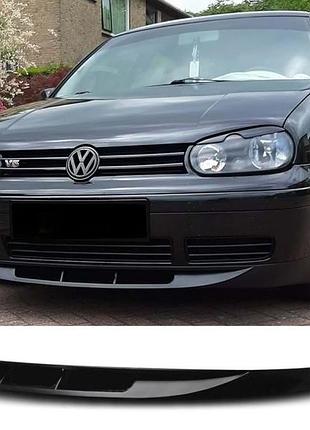 Передня lip накладка dpt (чорний матовий) для volkswagen golf 4 1997-2006 рр