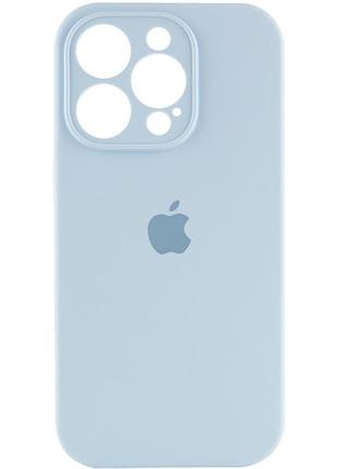 Чехол silicone case full camera protective (aa) для apple iphone 14 pro (6.1") голубой / sweet blue 2