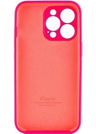 Чехол silicone case full camera protective (aa) для apple iphone 15 pro (6.1") розовый / barbie pink 2