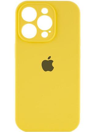 Чехол silicone case full camera protective (aa) для apple iphone 13 pro max (6.7") желтый / yellow 2