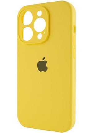 Чехол silicone case full camera protective (aa) для apple iphone 13 pro max (6.7") желтый / yellow 4