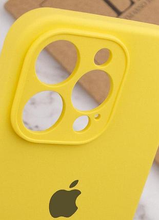 Чехол silicone case full camera protective (aa) для apple iphone 13 pro max (6.7") желтый / yellow 6