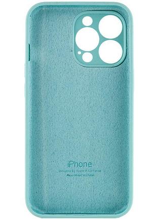 Чехол silicone case full camera protective (aa) для apple iphone 14 pro (6.1") бирюзовый / marine green 4