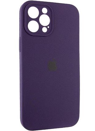 Чехол silicone case full camera protective (aa) для apple iphone 12 pro max (6.7") фиолетовый / elderberry 3