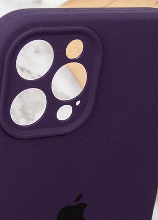 Чехол silicone case full camera protective (aa) для apple iphone 12 pro max (6.7") фиолетовый / elderberry 6