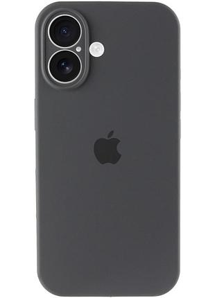 Чехол silicone case full camera protective (aa) для apple iphone 16 plus (6.7") серый / dark gray 3