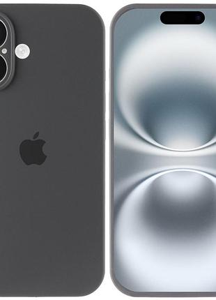 Чехол silicone case full camera protective (aa) для apple iphone 16 plus (6.7") серый / dark gray 4