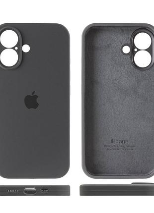 Чехол silicone case full camera protective (aa) для apple iphone 16 plus (6.7") серый / dark gray 6