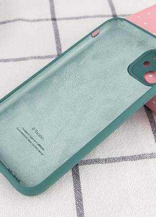 Чохол silicone case full camera protective (aa) для apple iphone 12 (6.1") зелений / pine green