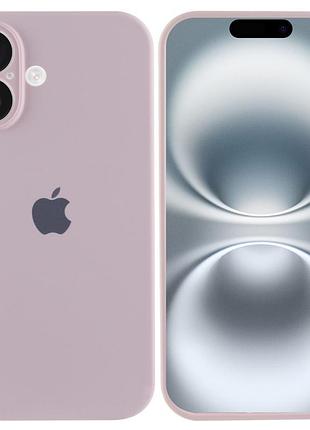 Чехол silicone case full camera protective (aa) для apple iphone 16 (6.1") розовый / chalk pink 2