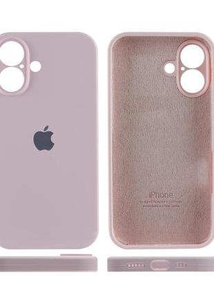 Чехол silicone case full camera protective (aa) для apple iphone 16 (6.1") розовый / chalk pink 3