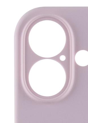 Чехол silicone case full camera protective (aa) для apple iphone 16 (6.1") розовый / chalk pink 4