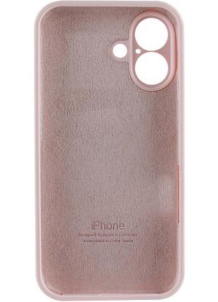 Чехол silicone case full camera protective (aa) для apple iphone 16 (6.1") розовый / chalk pink 6