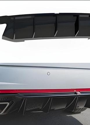 Задний диффузор dpt v-2 (sd, черный глянец) для skoda octavia iii a7 2013-2019 гг