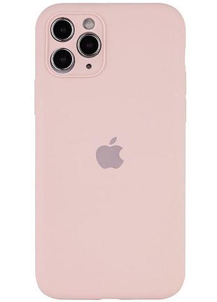 Чехол silicone case full camera protective (aa) для apple iphone 12 pro (6.1") розовый / chalk pink 2