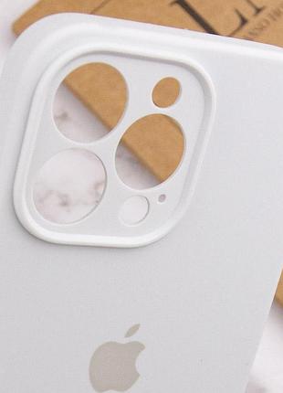 Чехол silicone case full camera protective (aa) для apple iphone 13 pro max (6.7") белый / white 5