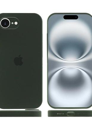 Чохол silicone case full camera protective (aa) для apple iphone 16e (6.1") зелений / cyprus green 3