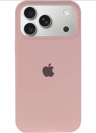 Чехол silicone case full camera protective (aa) для apple iphone 17 pro max (6.9") розовый / pink sand