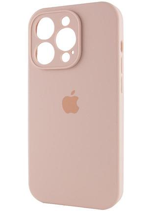 Чехол silicone case full camera protective (aa) для apple iphone 15 pro max (6.7") розовый / pink sand 4