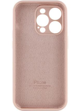 Чехол silicone case full camera protective (aa) для apple iphone 15 pro max (6.7") розовый / pink sand 5