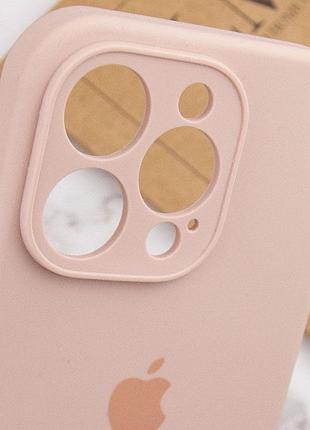 Чехол silicone case full camera protective (aa) для apple iphone 15 pro max (6.7") розовый / pink sand 6
