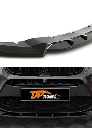 Передний лип dpt v-2 (для x5m f85, черный глянец) для bmw x5 f15 2013-2018 гг